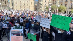 Protesta en Alcoy por las condiciones del hospital, el pasado mes de noviembre.