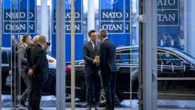 El ministro de Exteriores ucraniano, Dmytro Kuleba, a su llegada a la sede de la OTAN