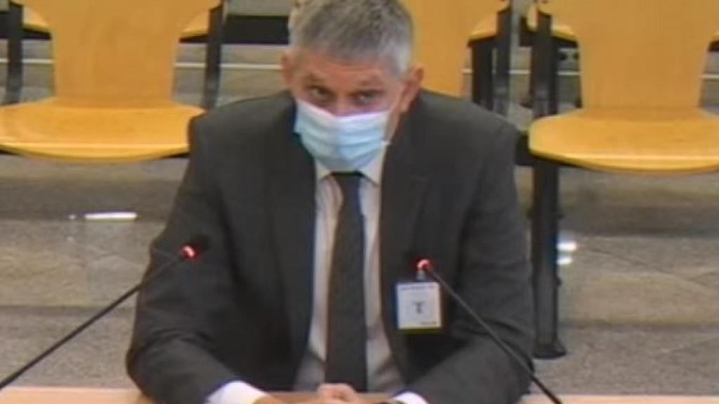 El inspector jefe Fuentes Gago, durante su declaración en el juicio a Villarejo./