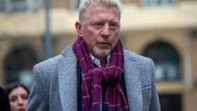 Boris Becker saliendo de los juzgados en Londres