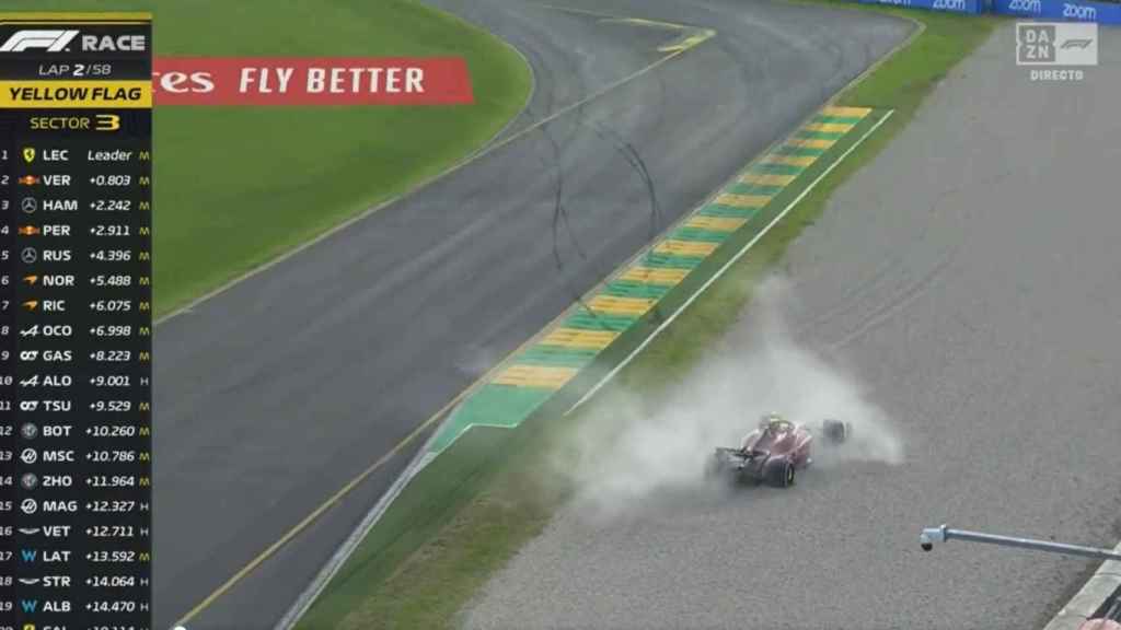 Accidente de Carlos Sainz en el Gran Premio de Australia de la Fórmula 1