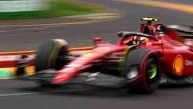 El Ferrari de Carlos Sainz Jr., en el Gran Premio de Australia de la F1 en 2022