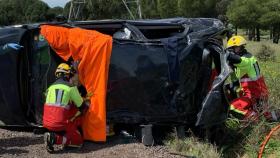 Accidente en Maqueda (Toledo). Foto: Consorcio Provincial de Extinción de Incendios y Salvamentos de Toledo.