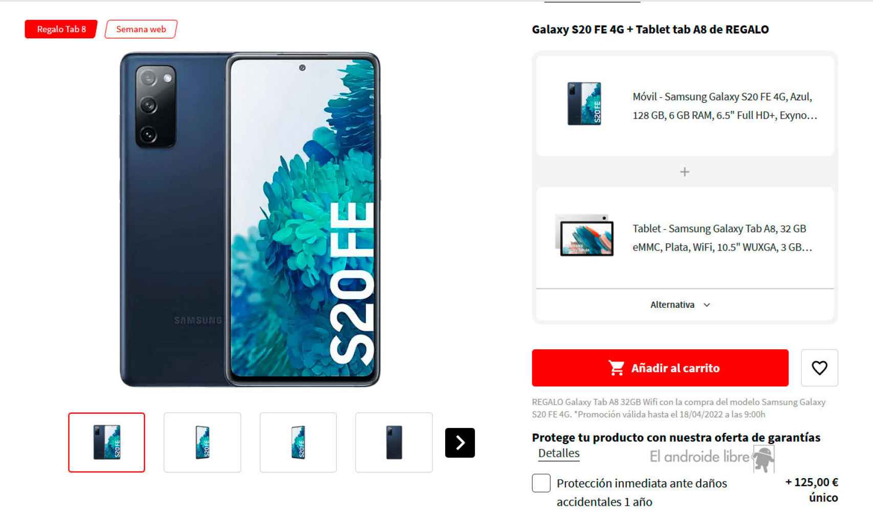usted está calcio Enviar El chollo del día es un móvil Samsung de gama alta y una tablet por menos  de 500 euros