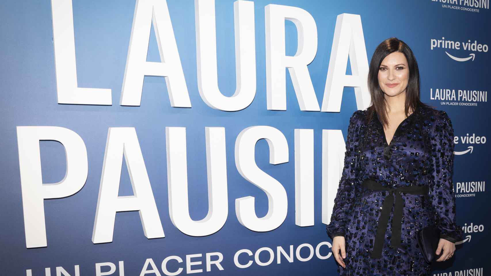 Laura Pausini antes de presentar su película en Madrid.