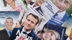 Carteles electorales de los diferentes candidatos a la presidencia de Francia en primera vuelta.