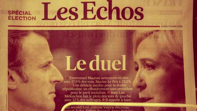 Portada del diario 'Les Echos' publicada tras la primera vuelta de las elecciones presidenciales de Francia.