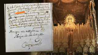 La Virgen de la hermandad de Los Negritos y el documento que registra el ingreso en 1748 de un esclavo en esta cofradía, fundada en Sevilla en 1393 sólo para negros.
