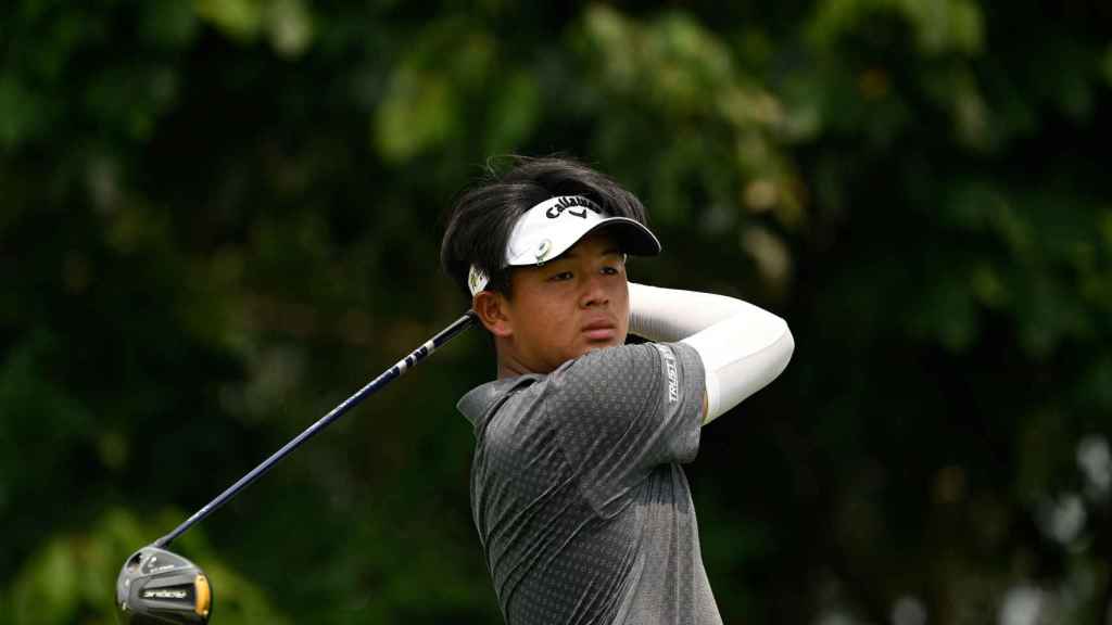 Ratchanon Chantananuwat, 'TK', jugando durante un torneo del Asian Tour