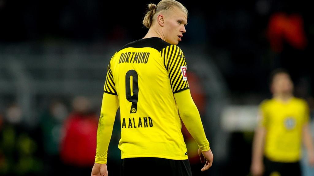 Haaland, durante un partido con el Borussia Dortmund