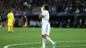 Marcelo con gesto de sufrimiento en el partido de Champions ante el Chelsea