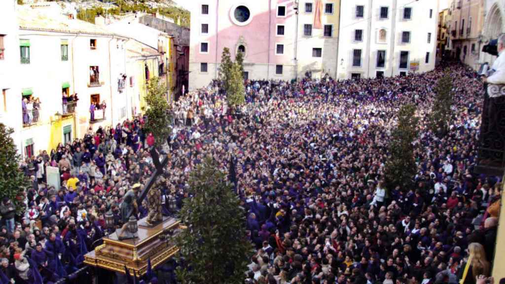 Imagen de Cuenca durante la procesión de las Turbas.