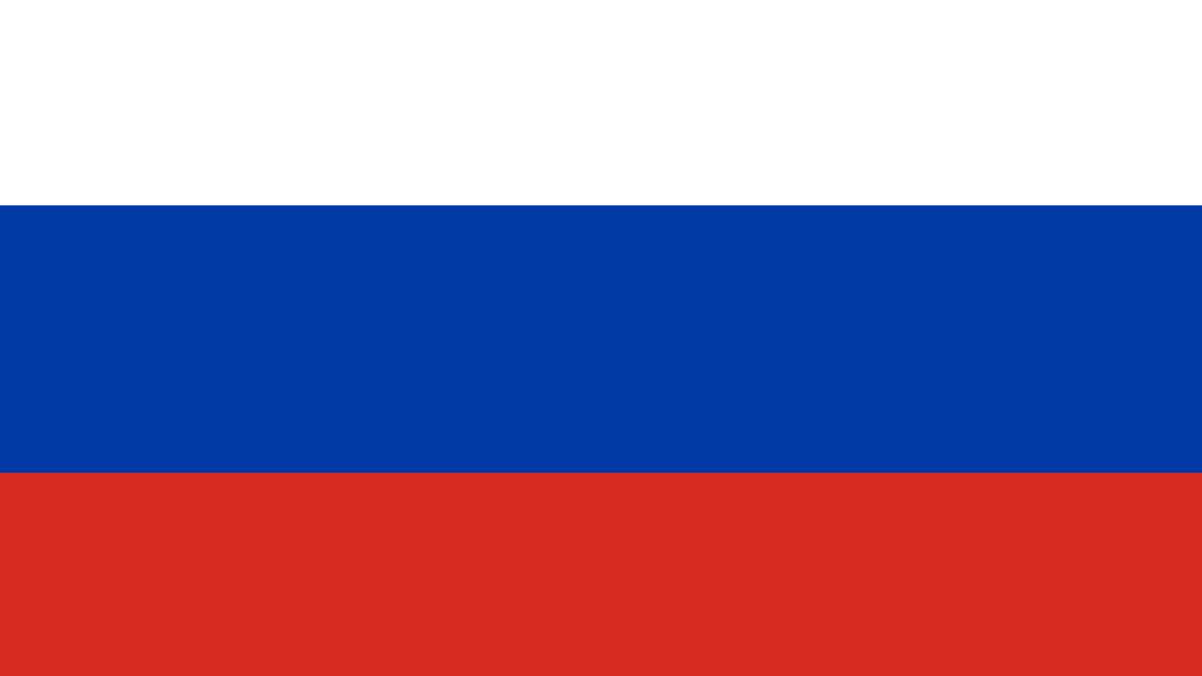 La bandera de Rusia.