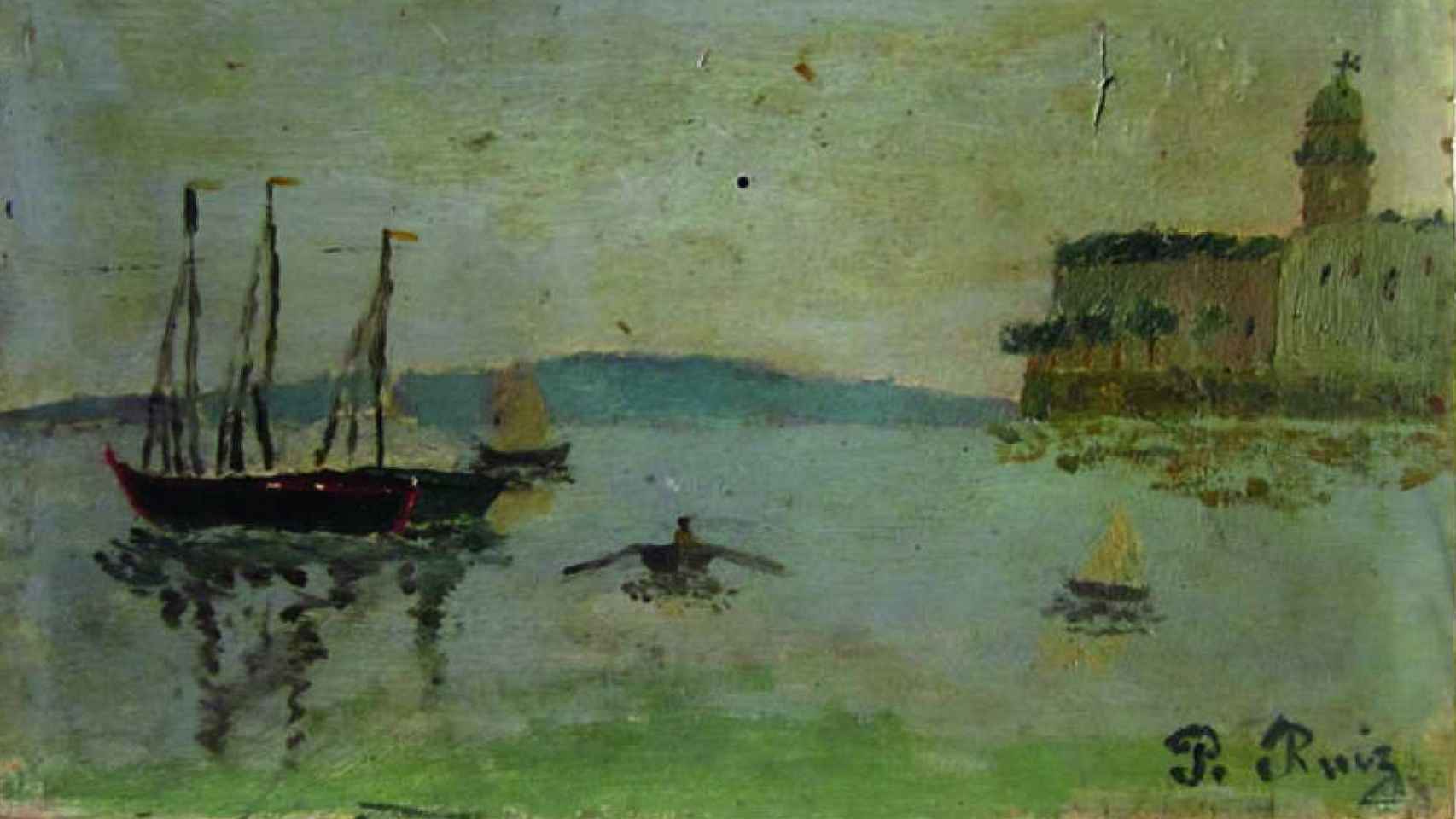 'Vista del puerto de Málaga' de Picasso.