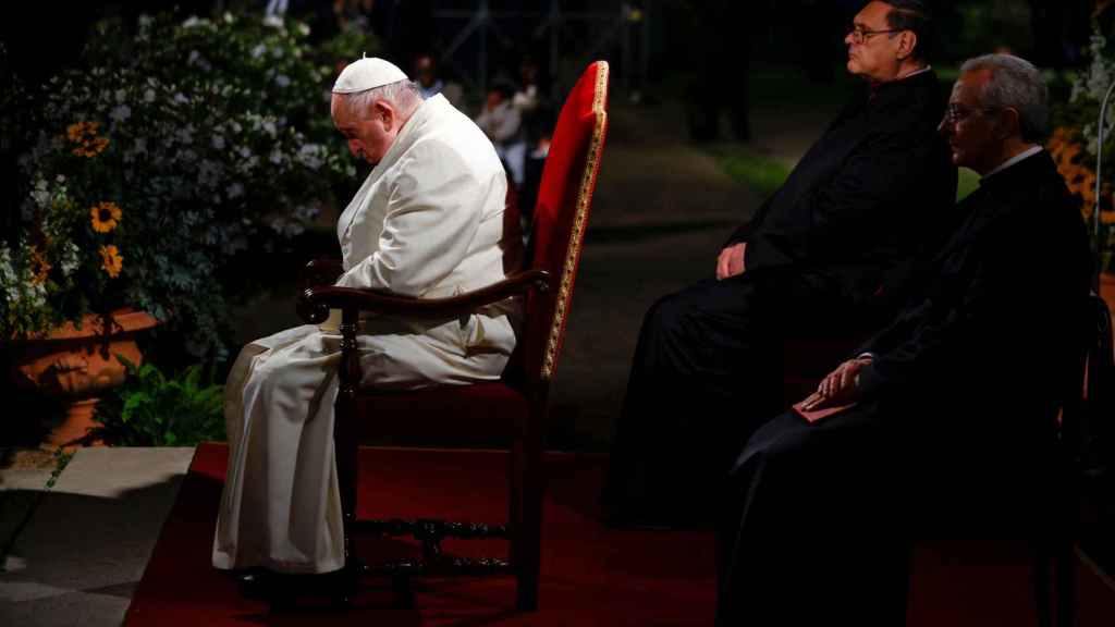 El papa Francisco, presidiendo el acto.