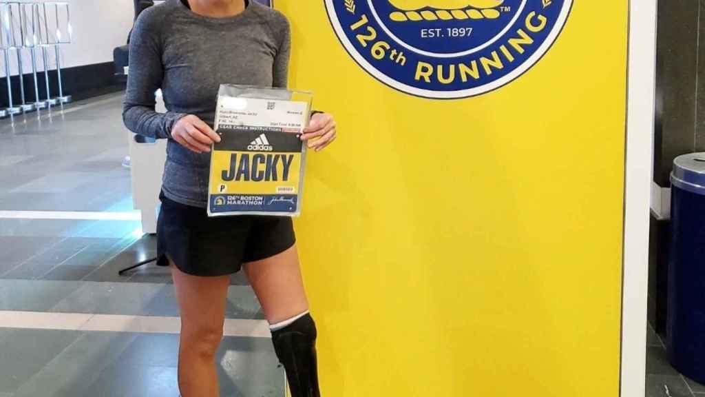 Jacky Hunt-Broersma tras apuntarse a la maratón de Boston