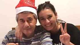 Miguel López, junto a su hija Esther disfrutando de la Navidad.