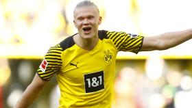 Erling Haaland, en un partido del Borussia Dortmund de la temporada 2021/2022