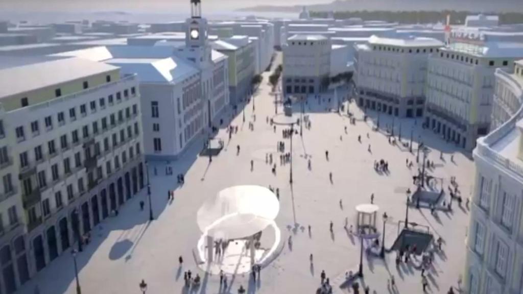 Así será la nueva Puerta del Sol, que no tendrá árboles.