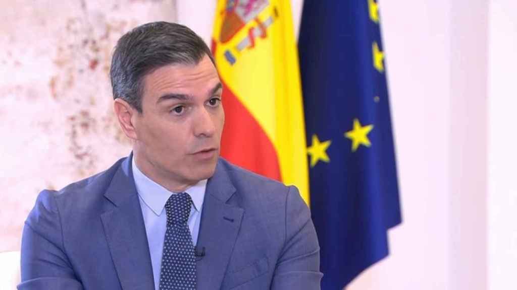 El presidente del Gobierno, Pedro Sánchez, este lunes en una entrevista en Antena 3.