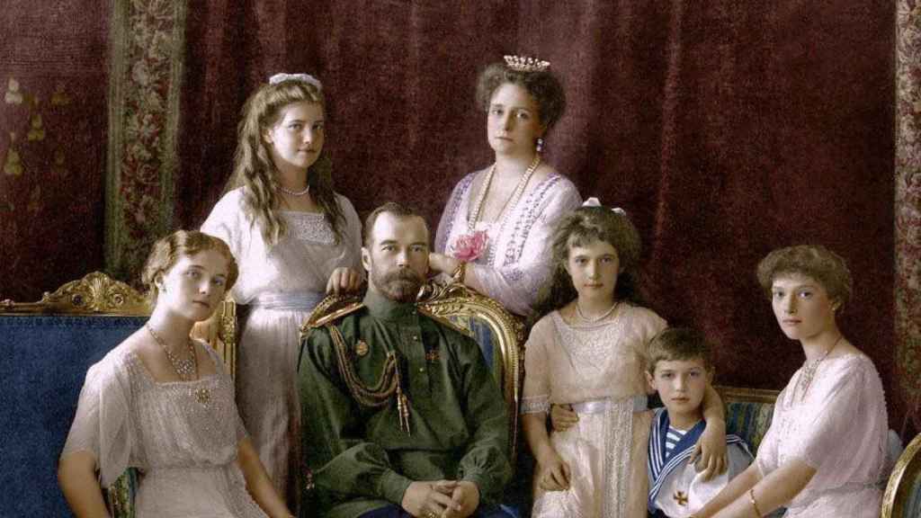 Retrato de los Romanov, la familia imperial rusa.