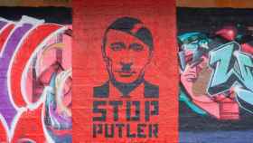 Mural en contra de Putin en Viena