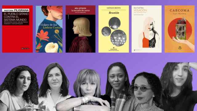 Las seis autoras y sus libros, por orden: Pastora Filigrana; Ledicia Costas; Nell Leyshon; Natasha Brown; Joyce Carol Oates y Layla Martínez.