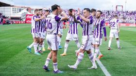 El Pucela celebra su tanto. Fotografía: Real Valladolid