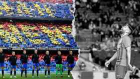 El Camp Nou con el Barça femenino y el masculino