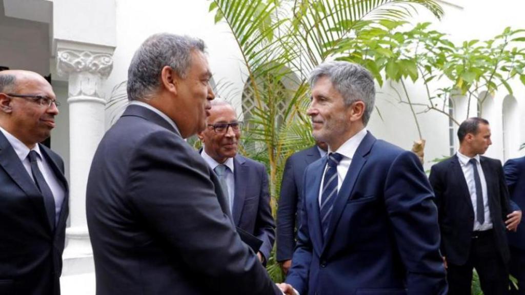 El ministro Marlaska y su homólogo marroquí, Laftit, en junio de 2018 en Rabat.