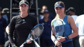 Las tenistas españolas Garbiñe Muguruza y Paula Badosa