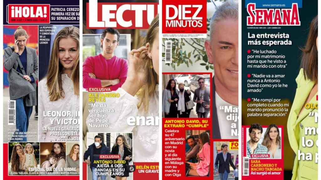 Estas son las revistas de prensa rosa de este miércoles 27 de abril de 2022.