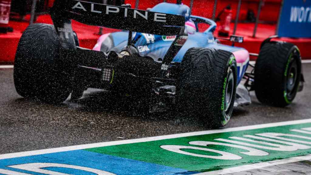 El Alpine A522 de Fernando Alonso en el Gran Premio de Imola