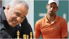 Kasparov y Djokovic, en un collage