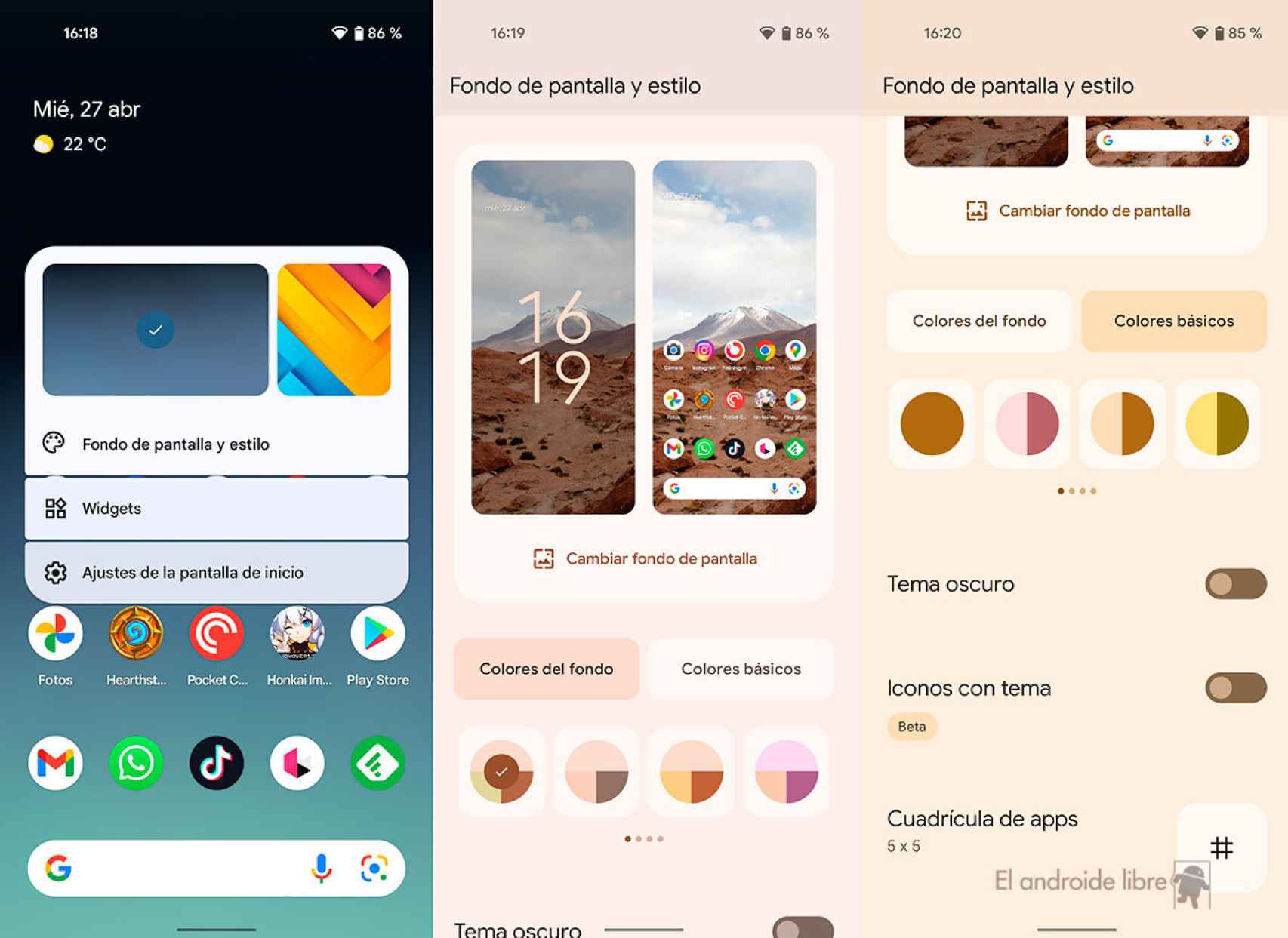 Material You en Android 13