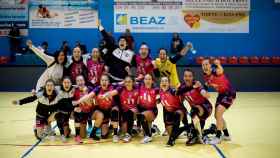 El Balonmano Málaga Costa del Sol tras su pase a la final de la EHF European Cup