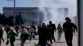 Manifestación en Jersón contra un referéndum ruso