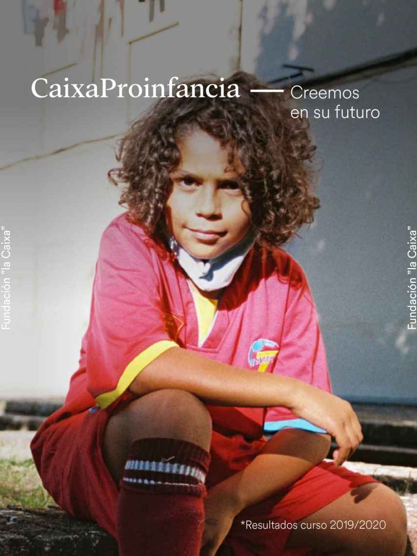 Cartel promocional de CaixaProinfancia.