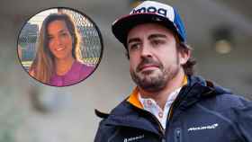 Fernando Alonso y su nueva pareja, Andrea Schlager, en un fotomontaje de Jaleos de EL ESPAÑOL.