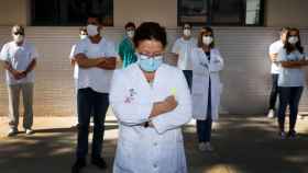 Protesta de médicos en el centro de salud de San Blas, en Alicante, en imagen de archivo.