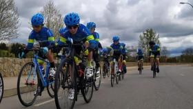 Entrenamiento de los más pequeños de la Escuela de Ciclismo Salmantina