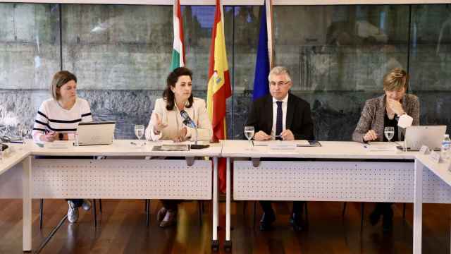 La presidenta de La Rioja, Concha Andreu, durante la presentación del plan.