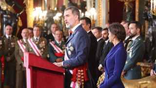 Felipe VI, en la celebración de la Pascual militar de 2020.