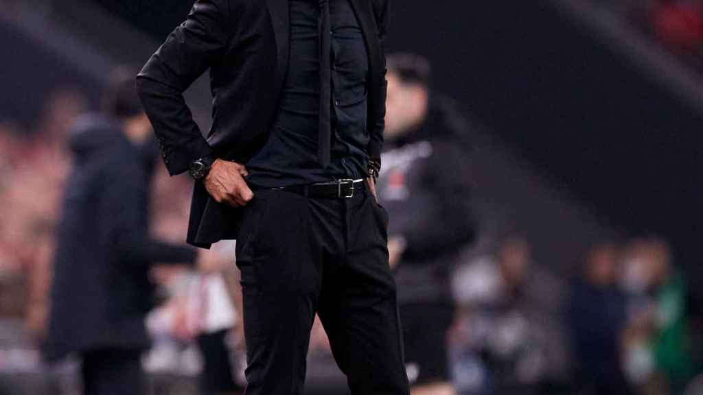 El 'Cholo' Simeone, en un partido del Atlético de Madrid de la temporada 2021/2022