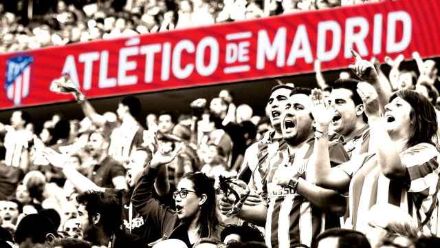 Afición del Atlético de Madrid en el Wanda Metropolitano