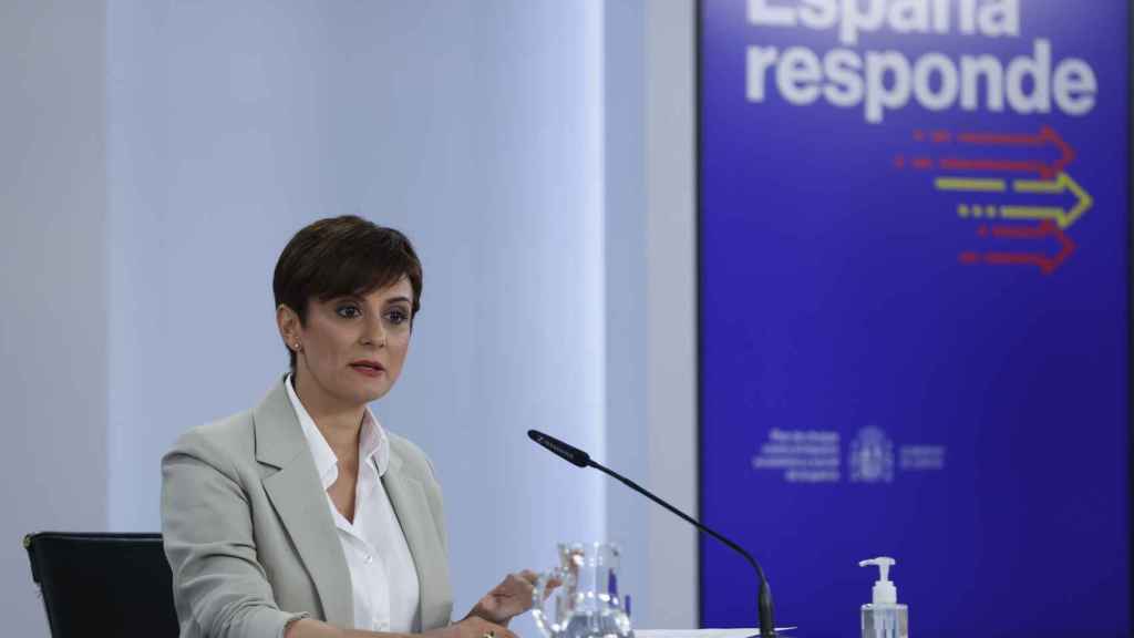 La ministra de Política Territorial y portavoz del Gobierno, Isabel Rodríguez, durante la rueda de prensa posterior al Consejo de Ministros.