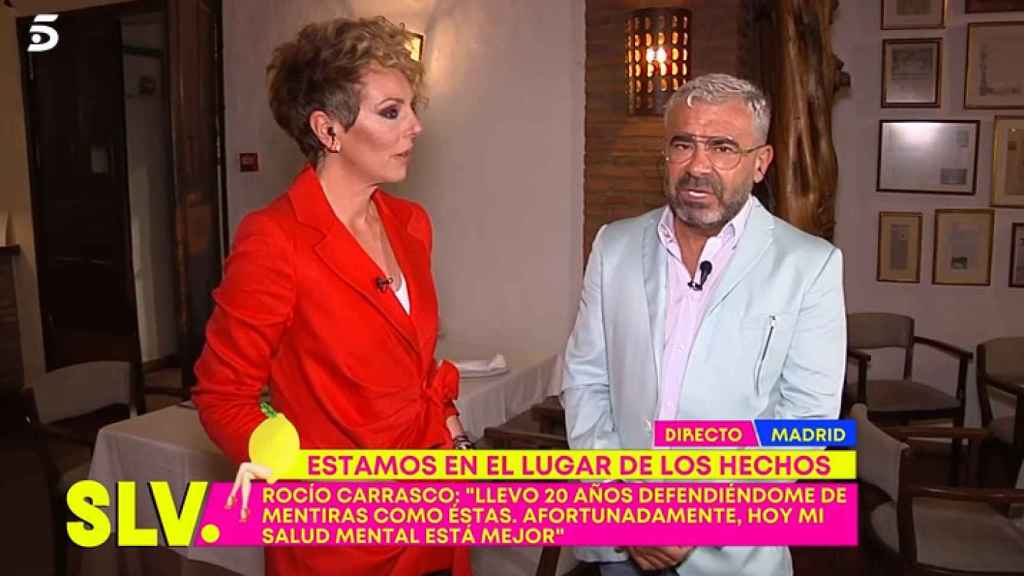 Rocío Carrasco y Jorge Javier Vázquez en 'Sálvame'.