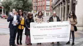 Rubén Cacho / ICAL . La Asociación de la Prensa de Valladolid convoca una concentración con motivo del Día Mundial de la Libertad de Prensa
