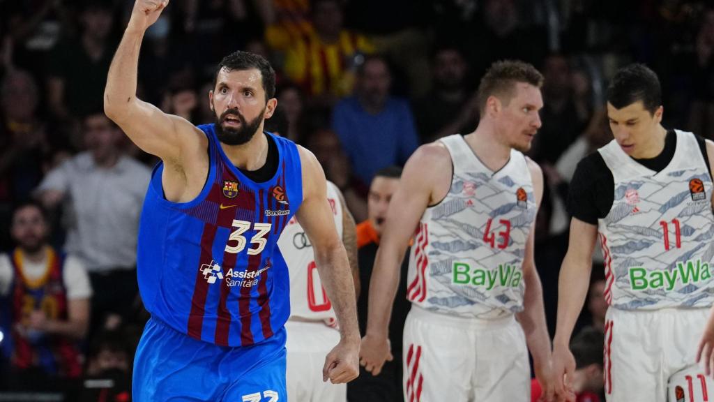 Nikola Mirotic celebra una canasta contra el Bayern en la Euroliga