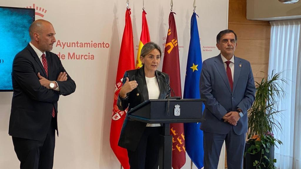 Milagros Tolón este miércoles en Murcia.